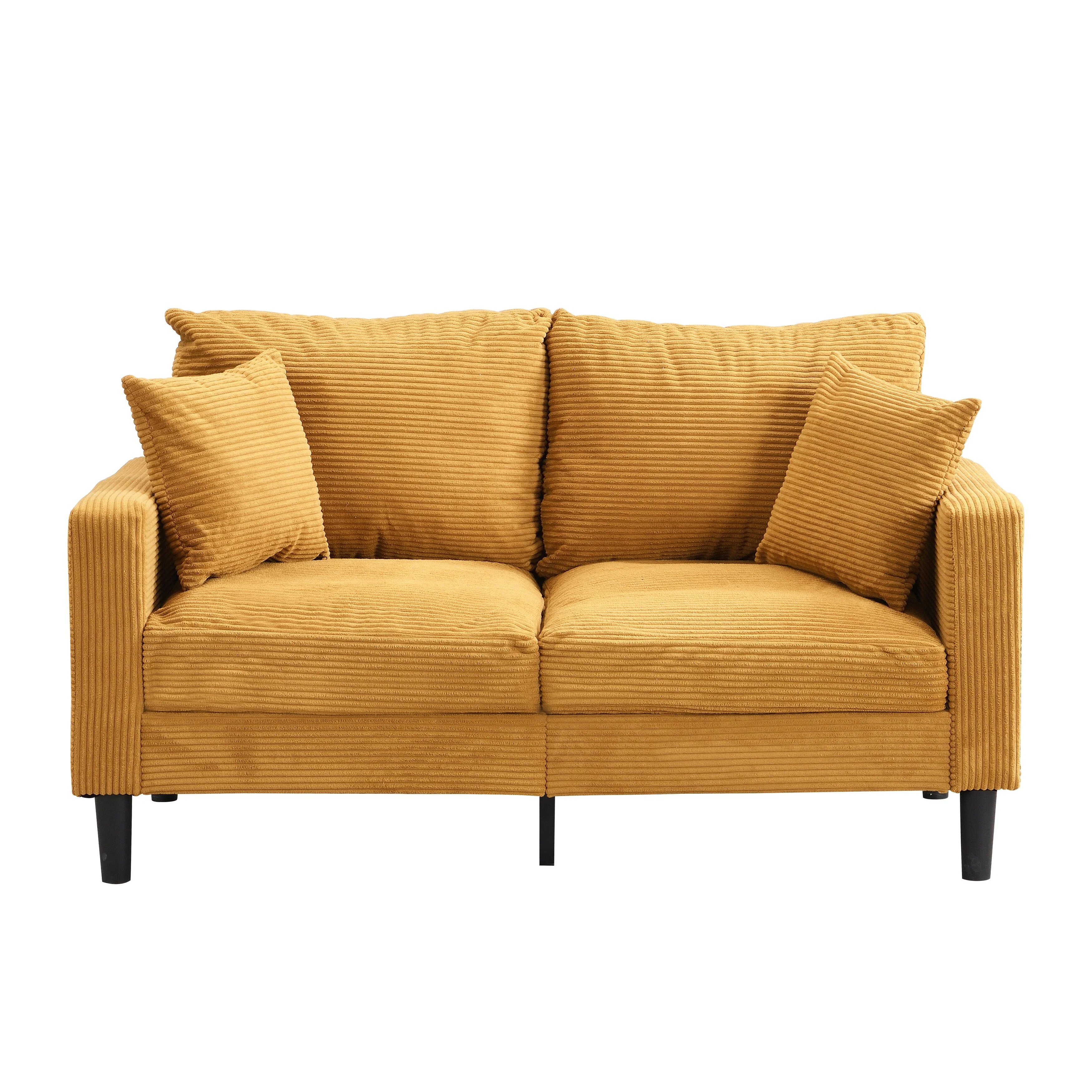 Resilience Loveseat Sofa, Wooden Frame 2 Seat Sofa