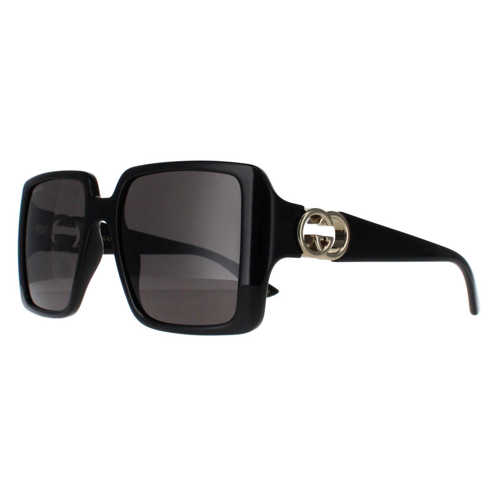 Gucci Square Black with Gold Grey GG1692S