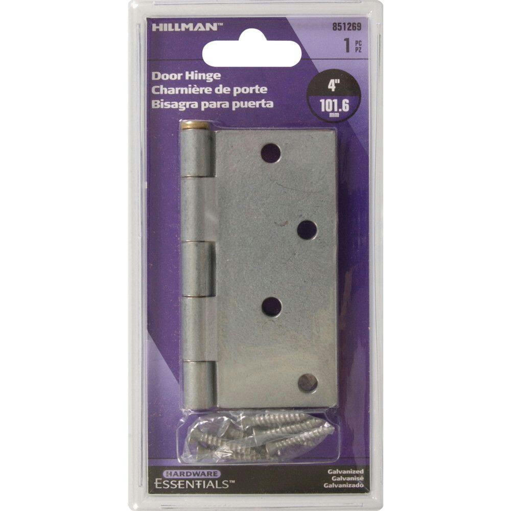 Hillman Galvanized Butt Hinge, For General Purpose, Removable Pins, 4-in