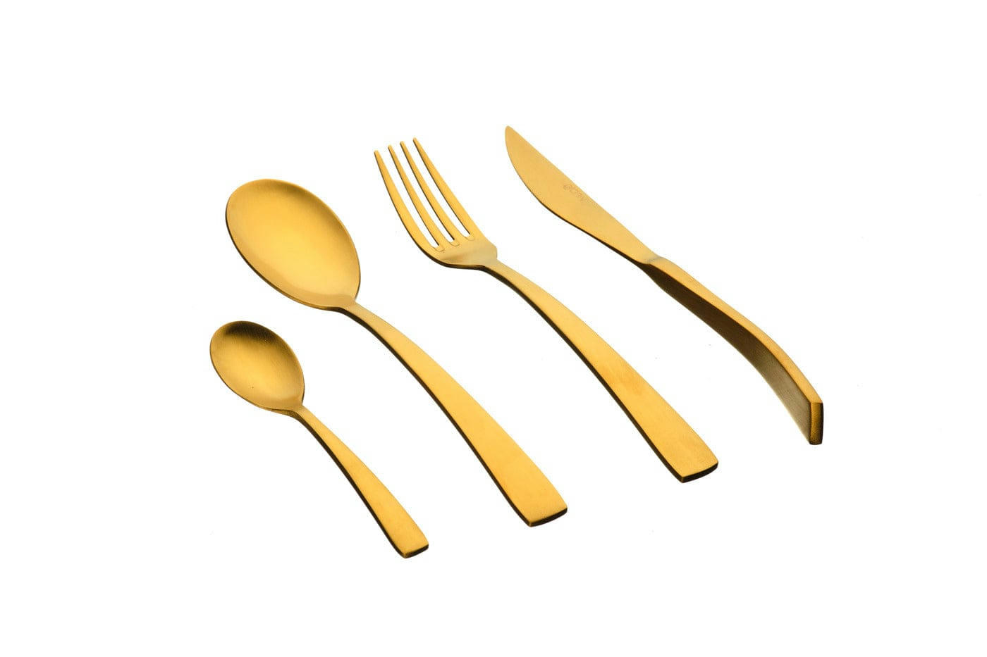 NUDE - Lot de 24 couverts de table en inox or