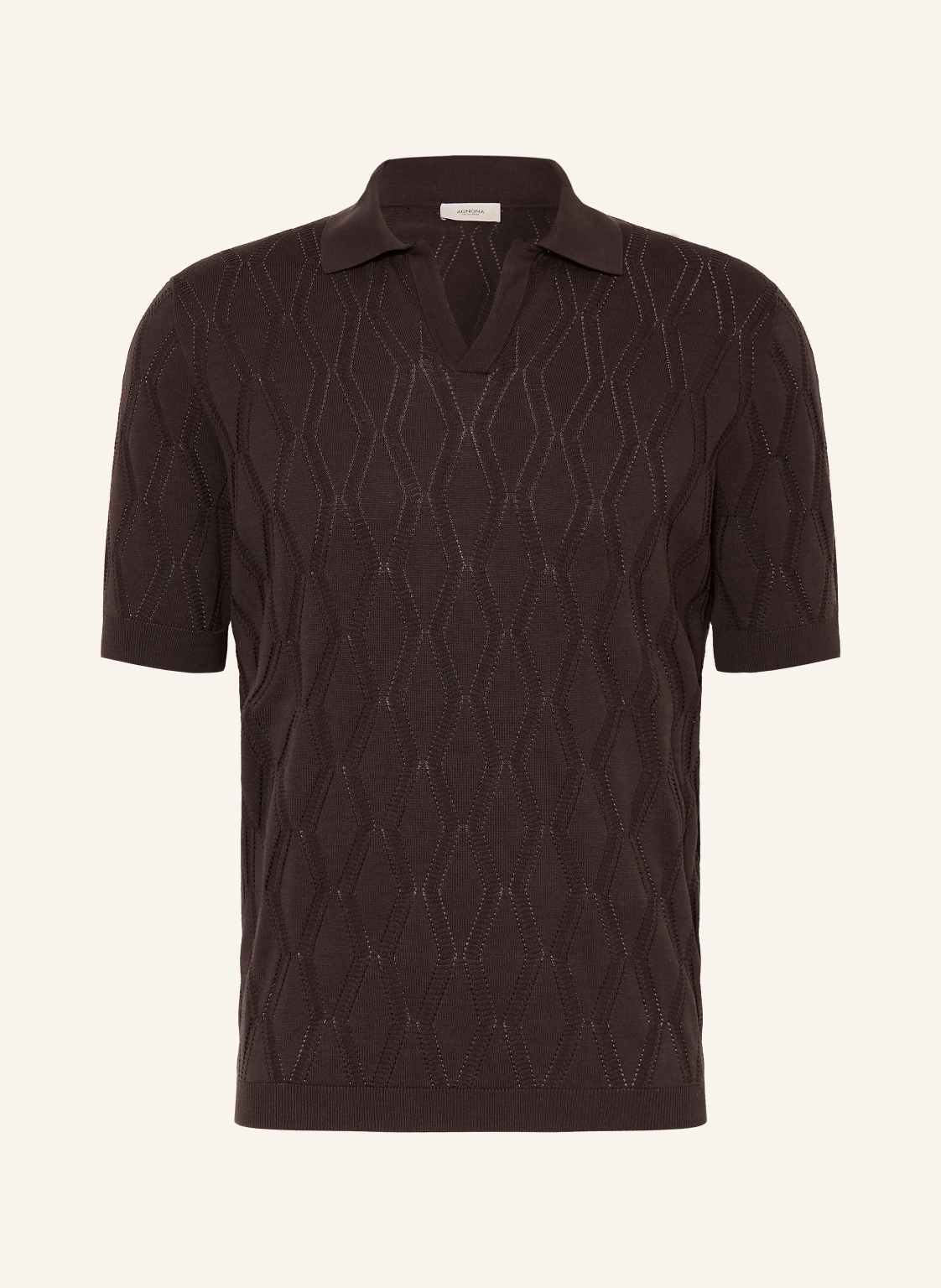 AGNONA Strick-Poloshirt mit Seide