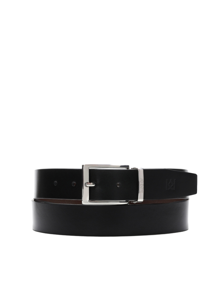Men's black and brown reversible belt