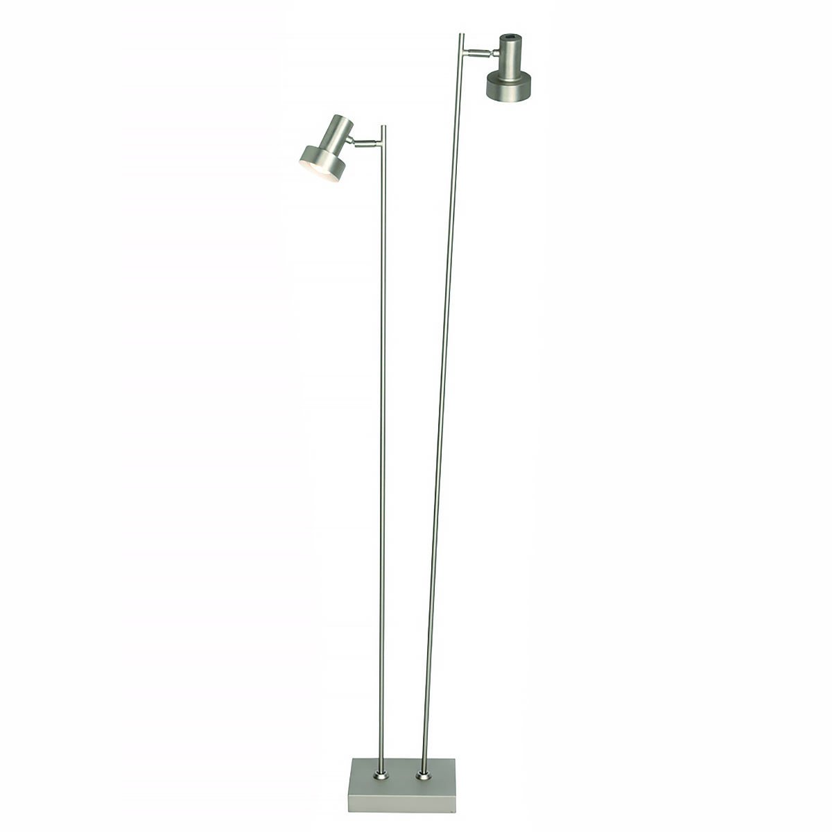 Freelight vloerlamp Lunata - 2 lichts - 20 x 140  cm - mat chroom