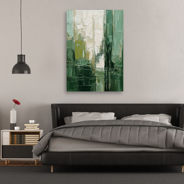 Feeby Obraz na płótnie, Abstrakcja Tekstura Zielony 40x60