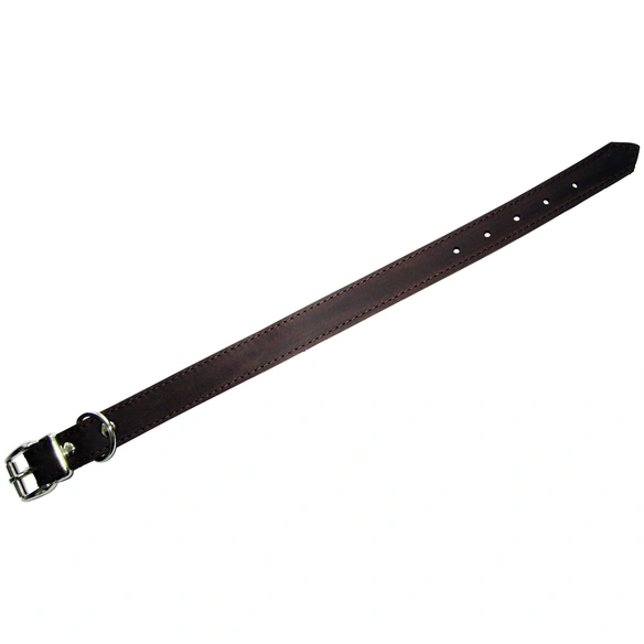 Hundehalsband, Größe: 45 cm, Rindsleder, braun