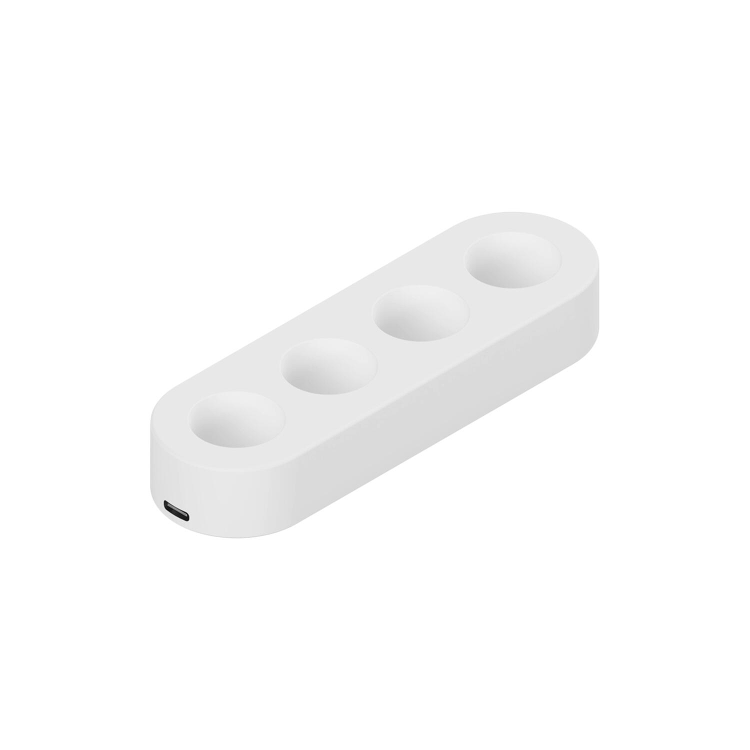 LED rechargeable base taper USB-C, white