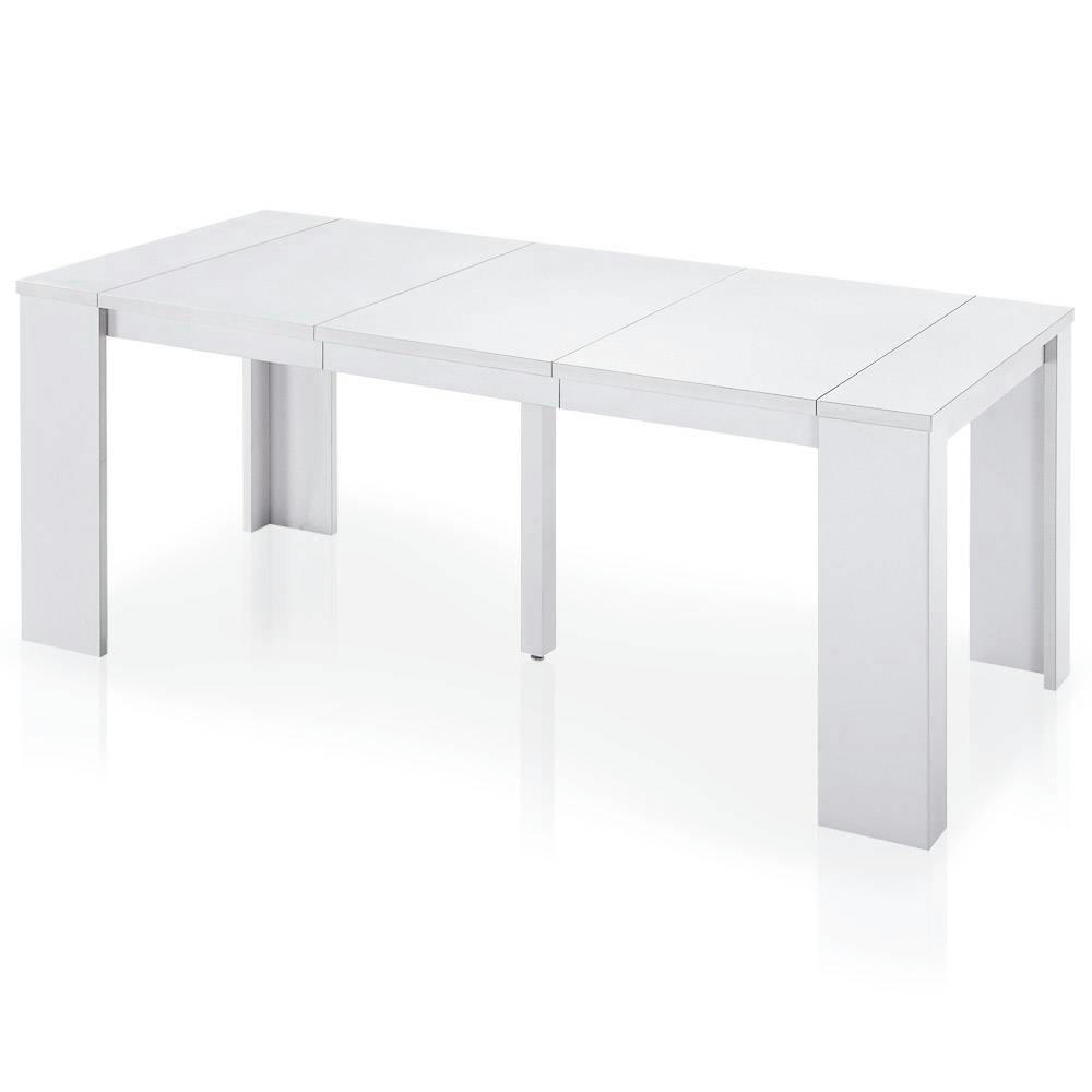 BROOKLINE - Table console extensible blanc