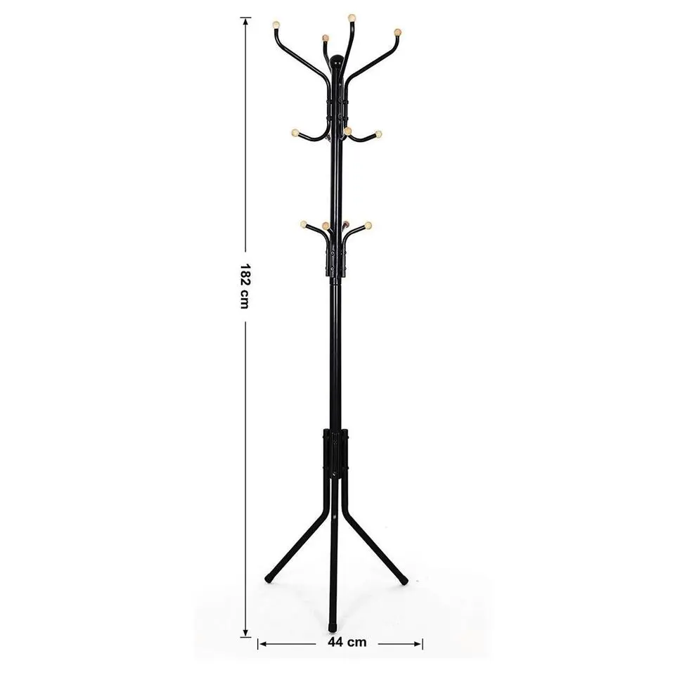 Parya Home - Stabiele Kapstok - Metaal - Zwart