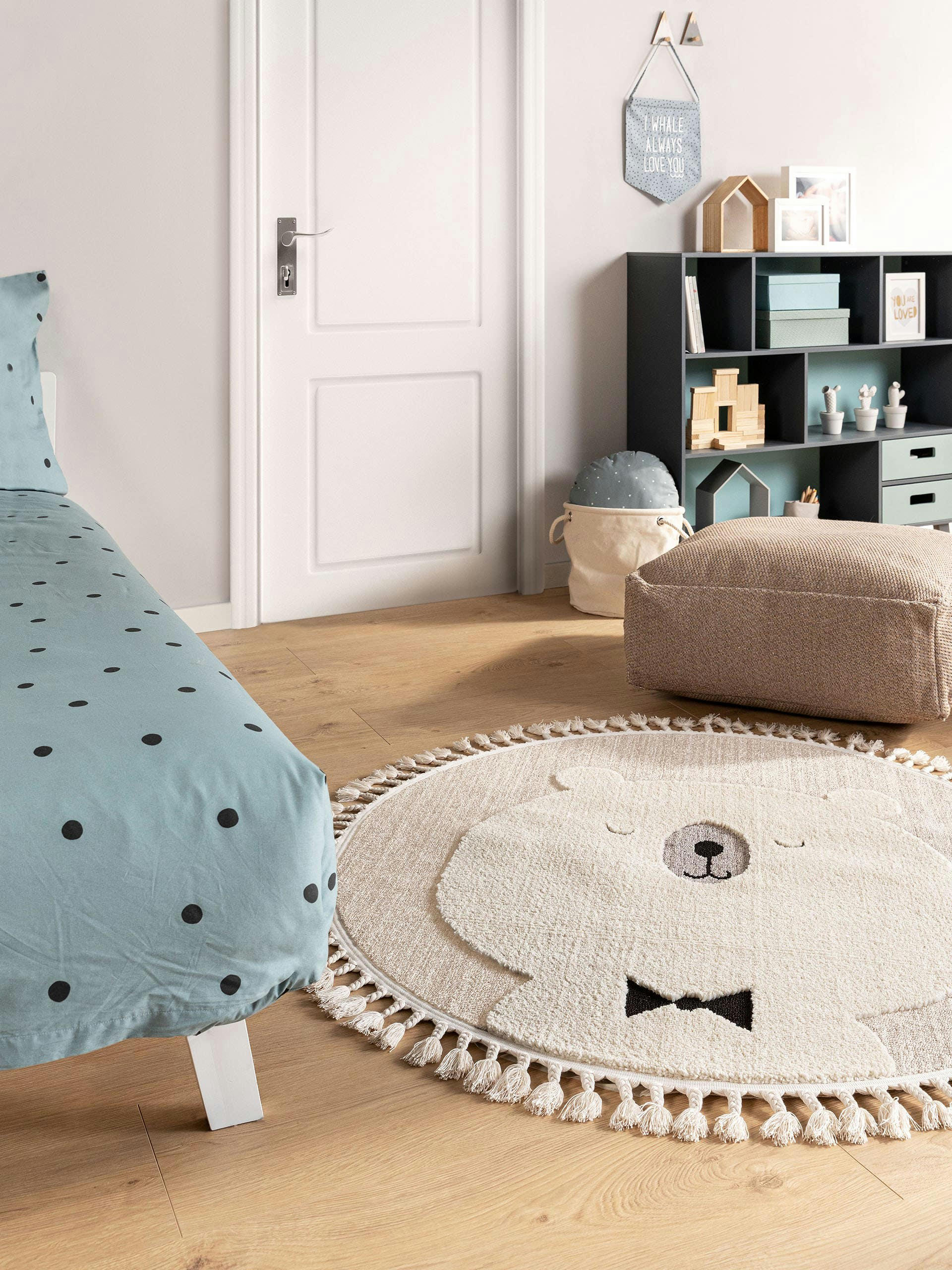 MOMO - Tapis enfant crème D 120 rond