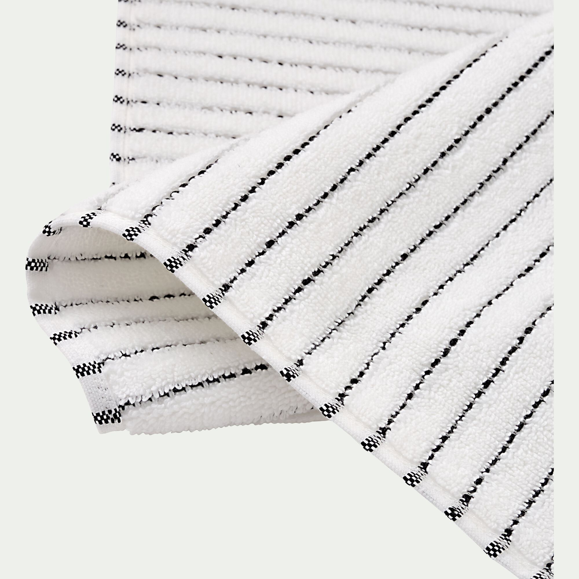 RHODES - Tapis de bain en coton - blanc ventoux 50x80cm