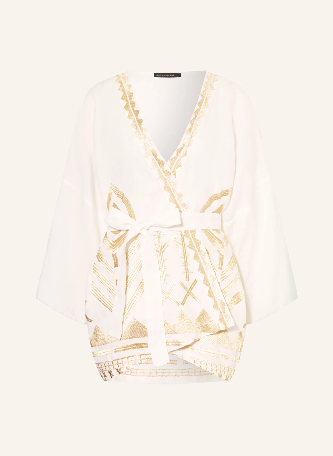 Greek Archaic Kori Damen-Kimono aus Leinen