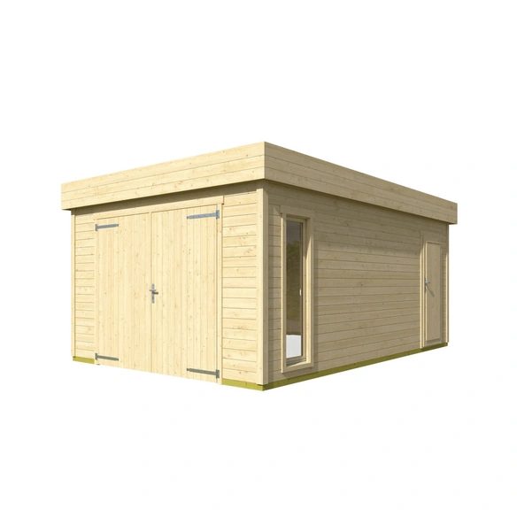 Blockgarage »Bahamas«, B: 360 cm (Außenmaß), Holz
