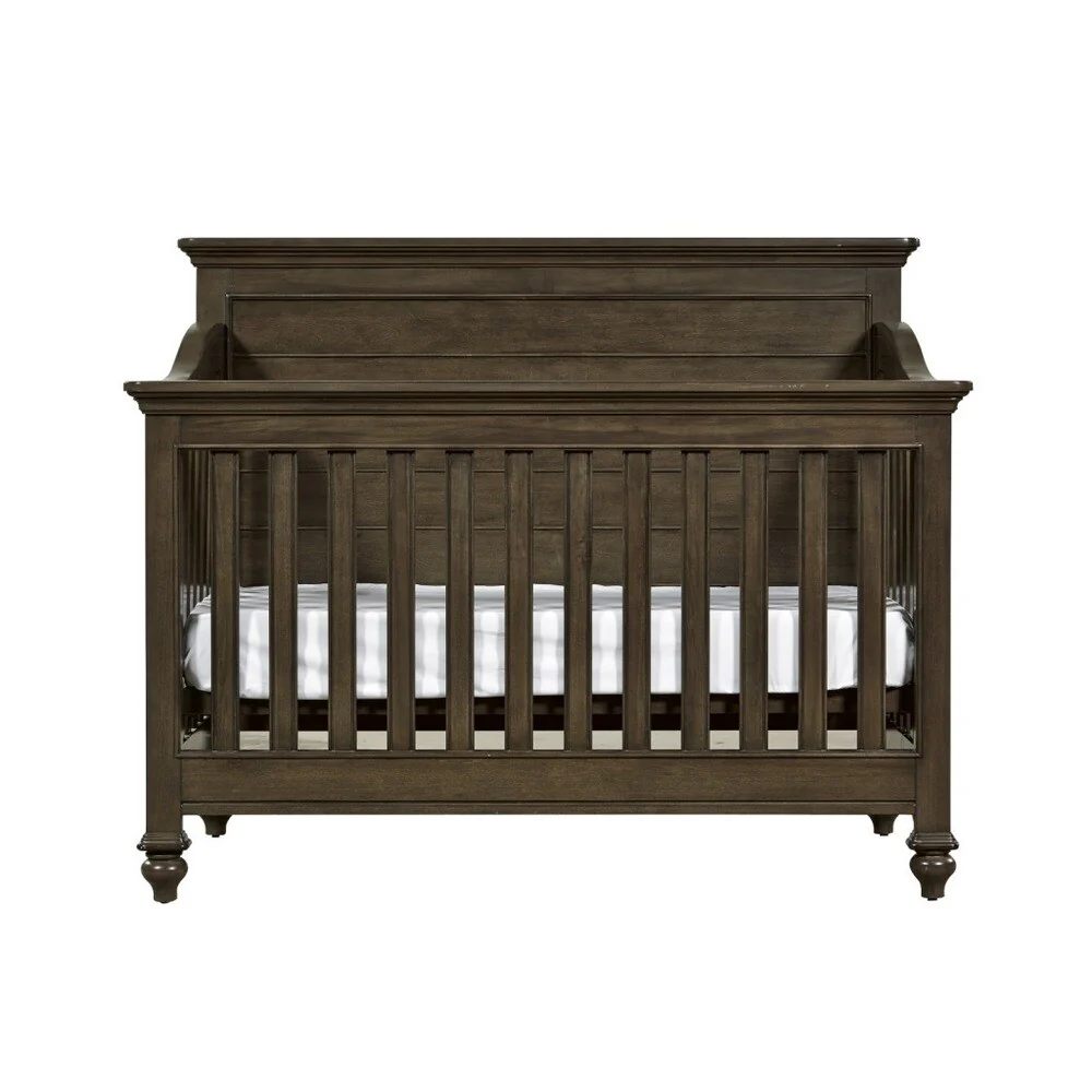 Universal Brown Wood/Metal Convertible Crib