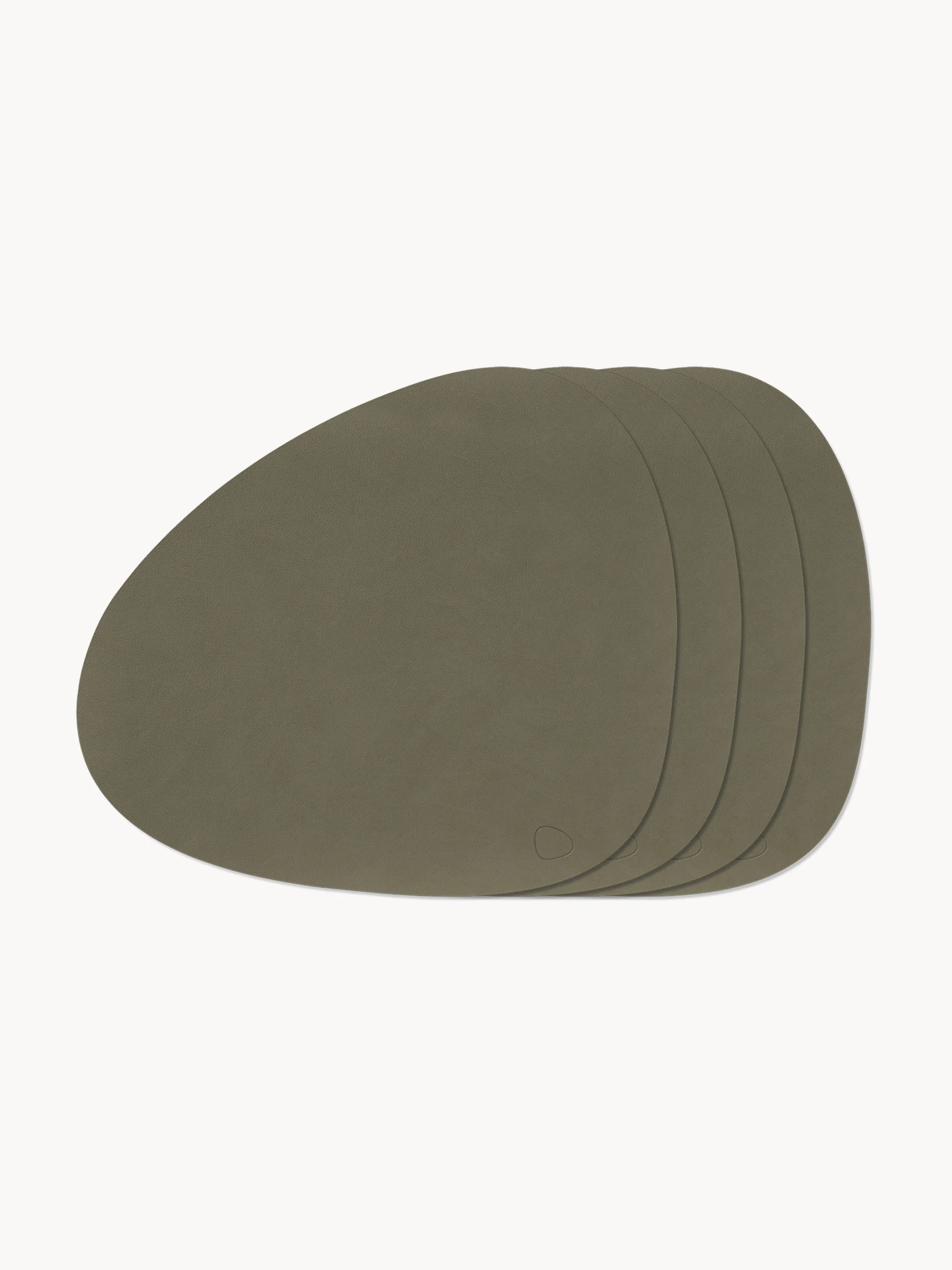 Asymmetrische Leder-Tischsets Curve, 4er-Set