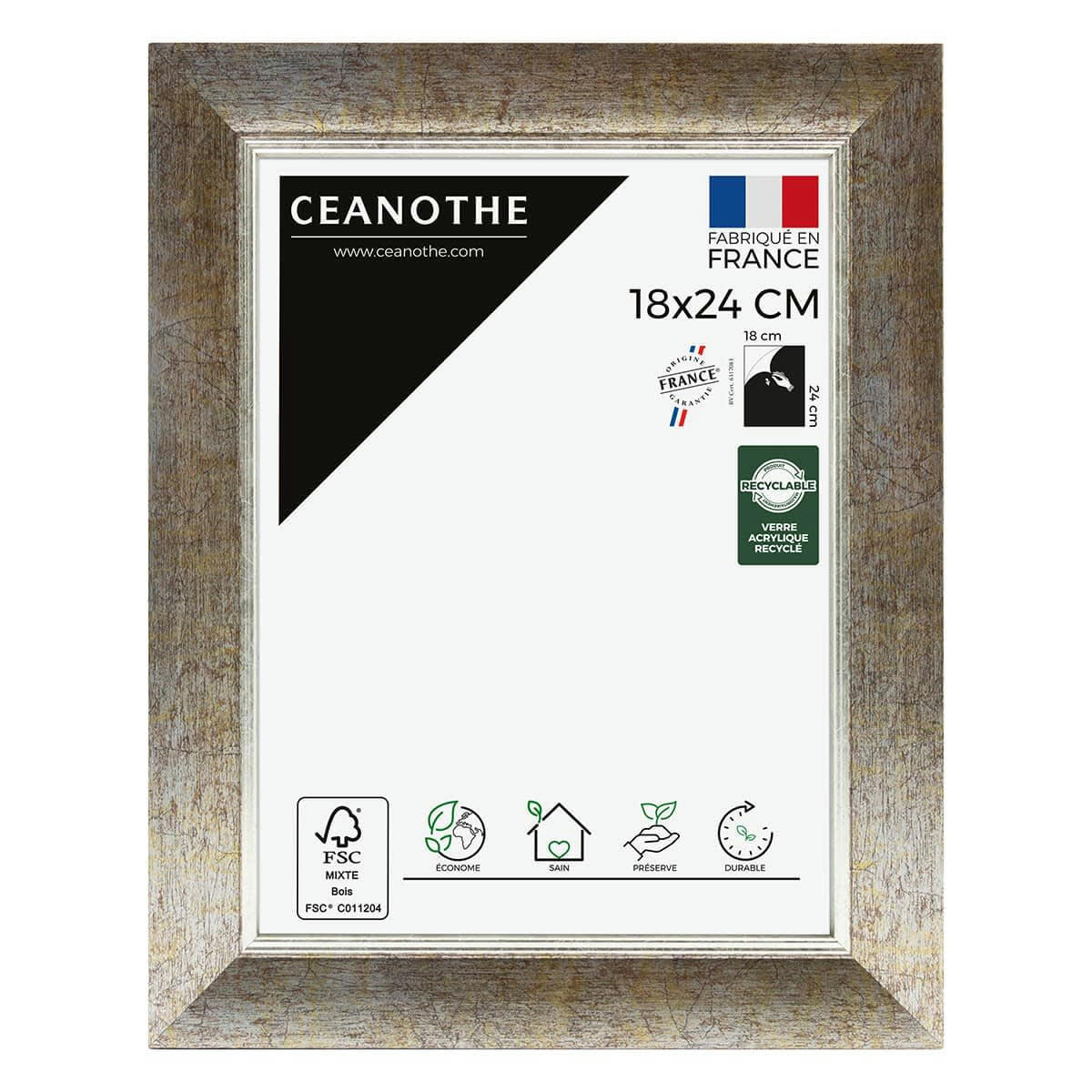 HADES - Cadre photo 18x24 cm résine recyclée