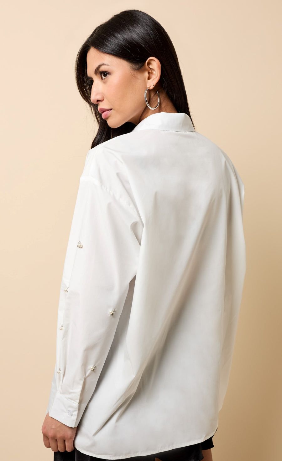Little Mistress White Embelished Shirt