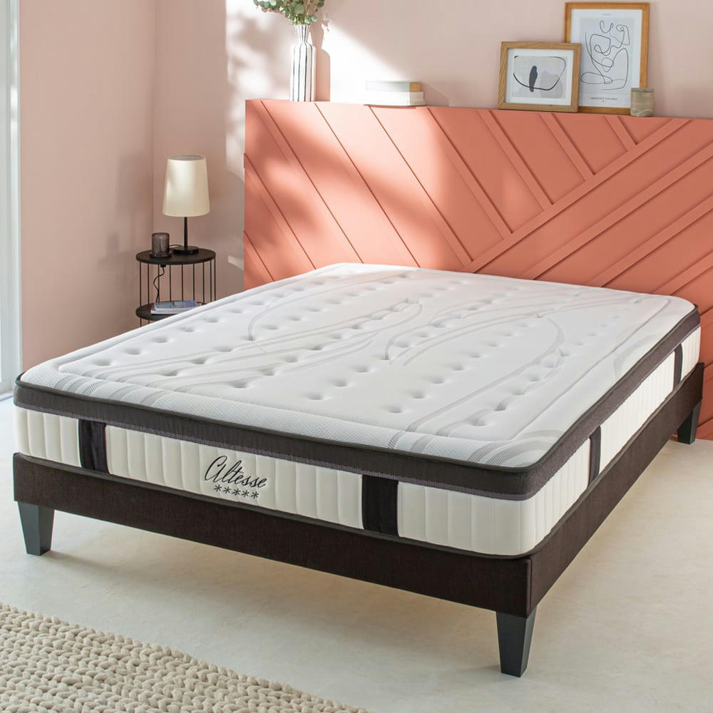ALTESSE - Ensemble matelas à Mémoire de forme et sommier 160x200