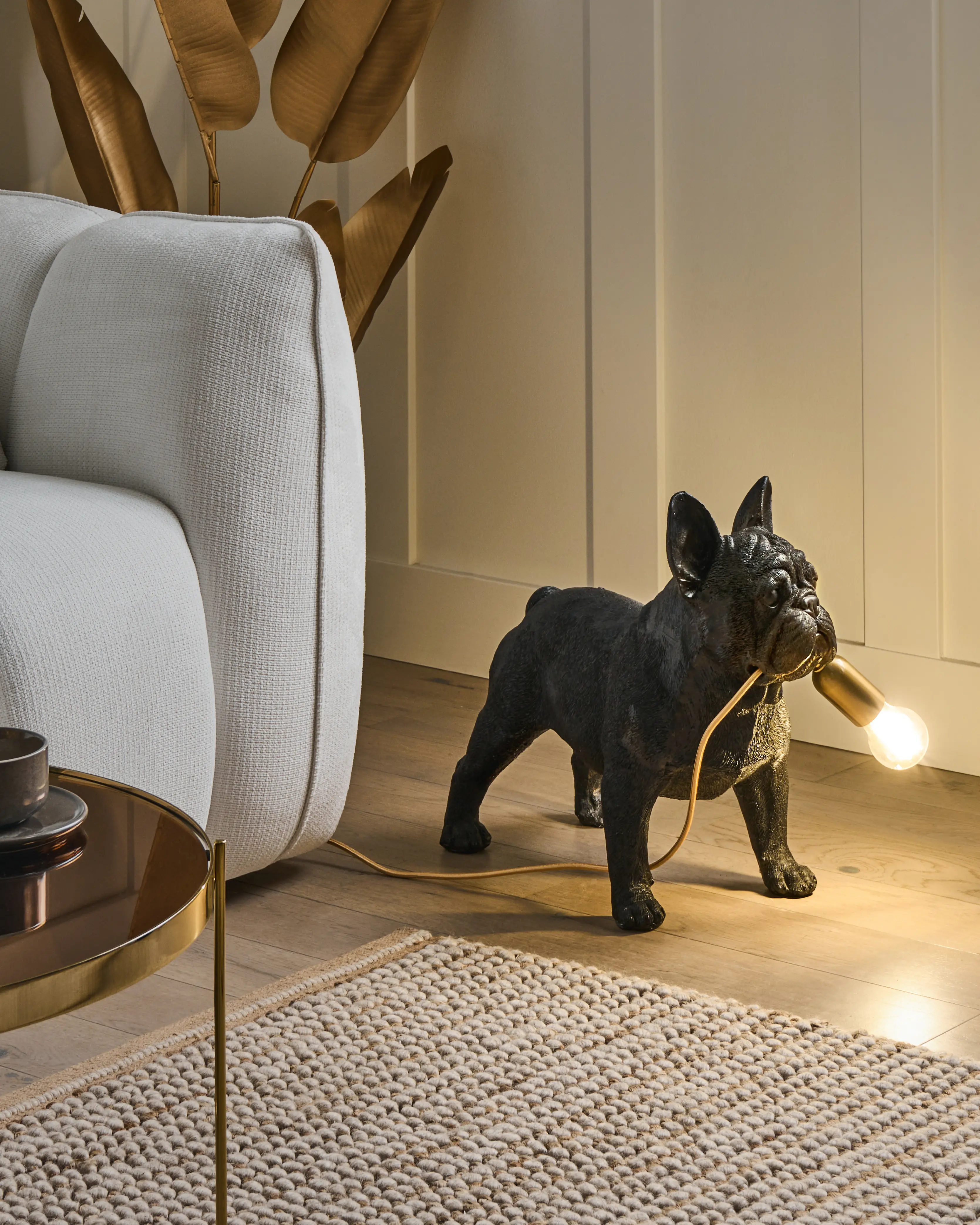 Table Lamp Dog BAXTER Black