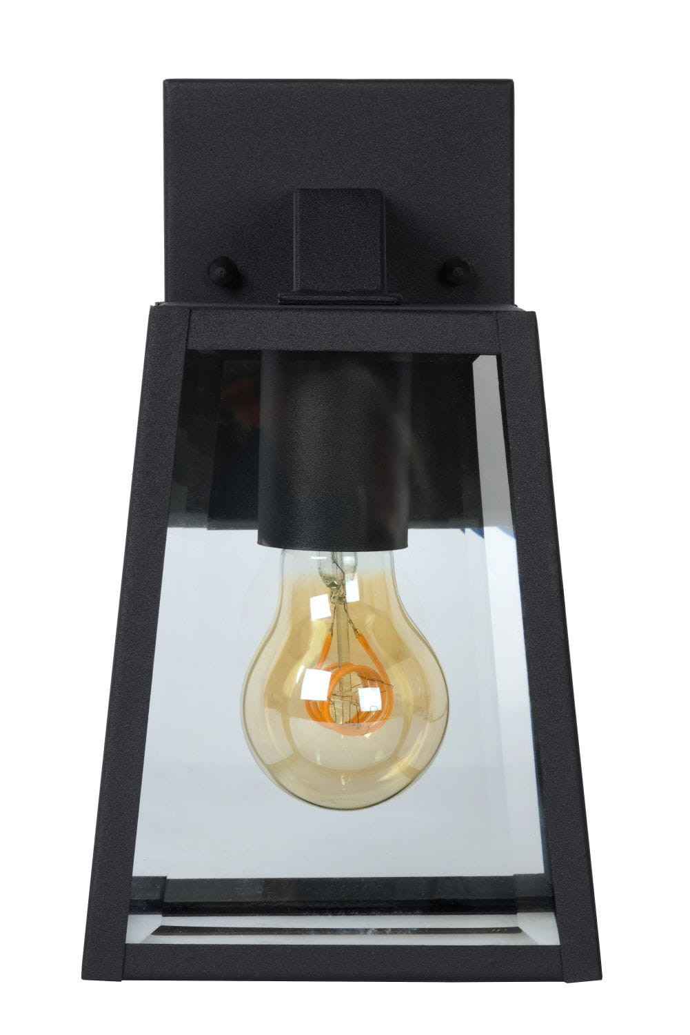 Kinkiet zewnętrzny czarno-transparentny MATSLOT 1xE27x60W IP23 Lucide