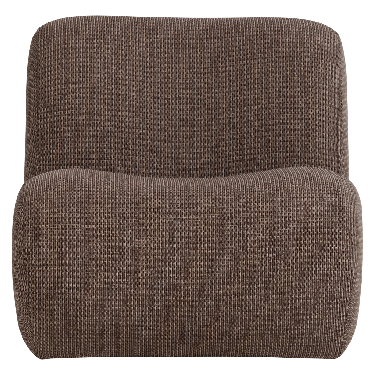 WOOOD fauteuil craquelé Nomu - Chenille - bruin - 74x76x92