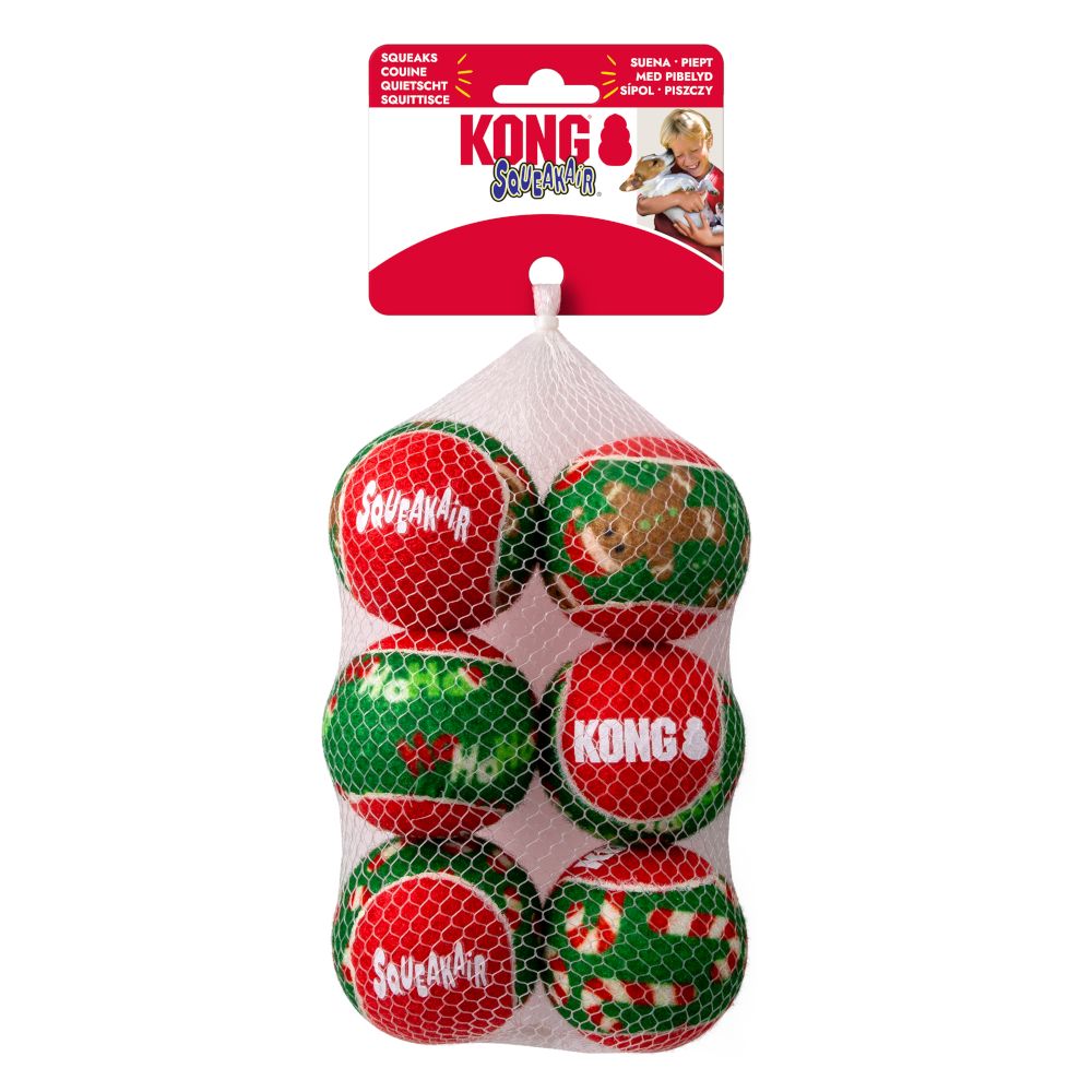 KONG Holiday SqueakAir Ball Set