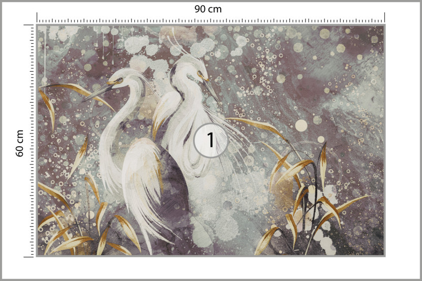 Fototapeta Abstrakcyjne Czaple 90x60cm