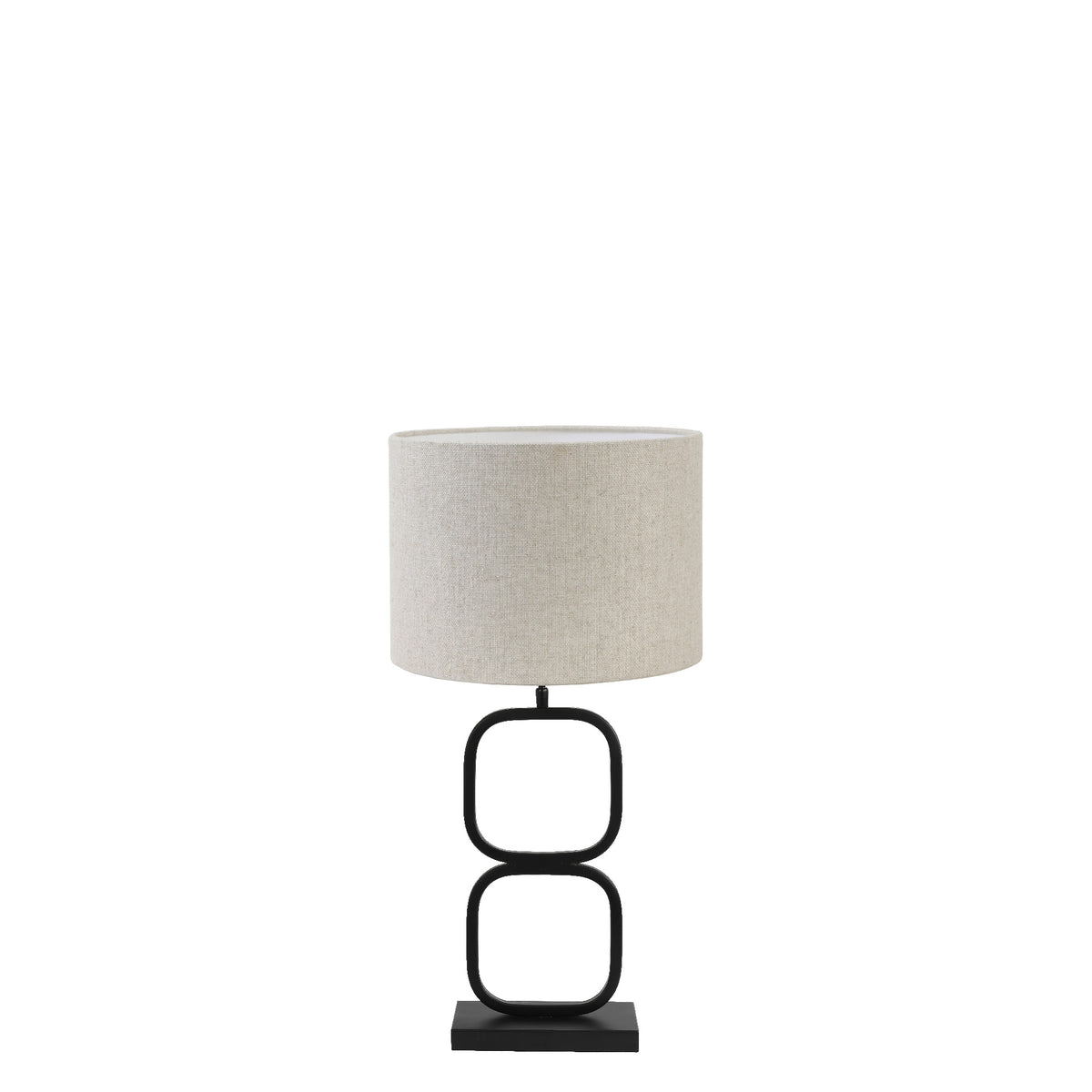 Light & Living tafellamp Lutika/Livigno - zwart, naturel - 30x30x67cm