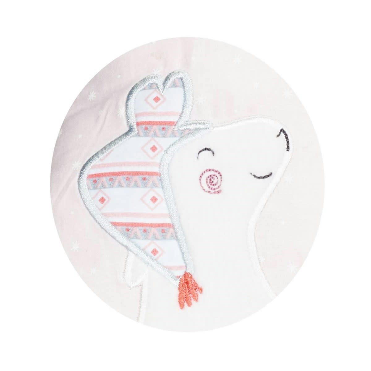 - Coussin triangle en coton rose