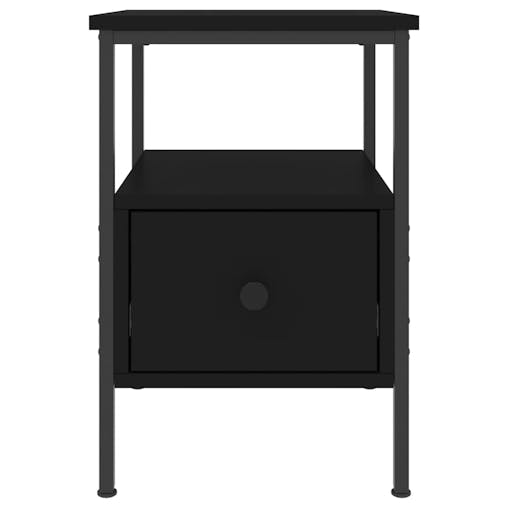 NNEVL Bedside Cabinet Black 34x36x50 cm Engineered Wood