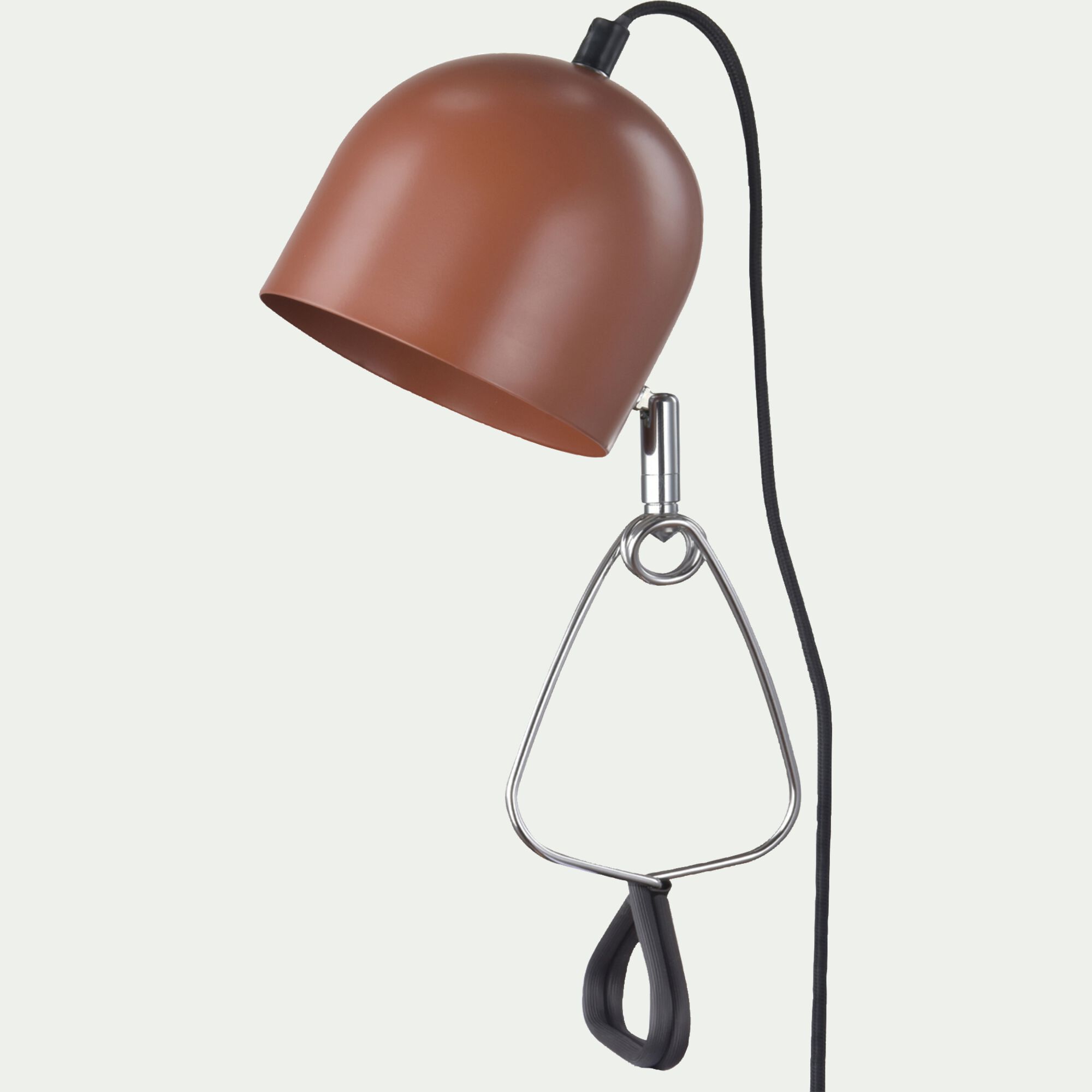YONI - Lampe à pince électrifiée en acier H31cm - brun rustrel