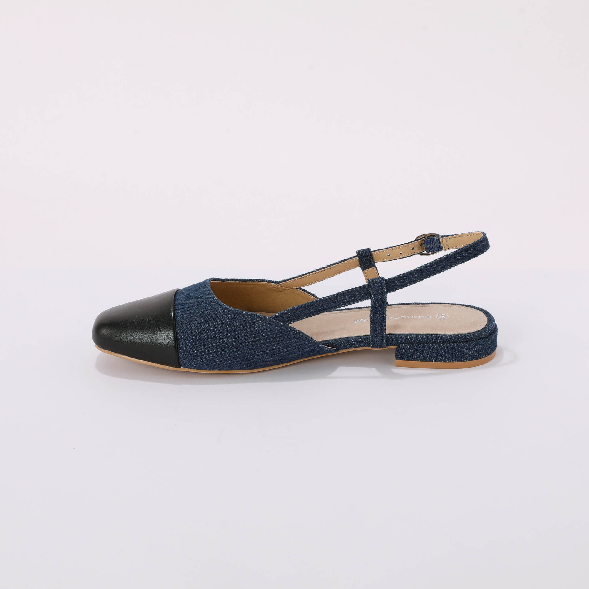 Ballerines slingback bicolore