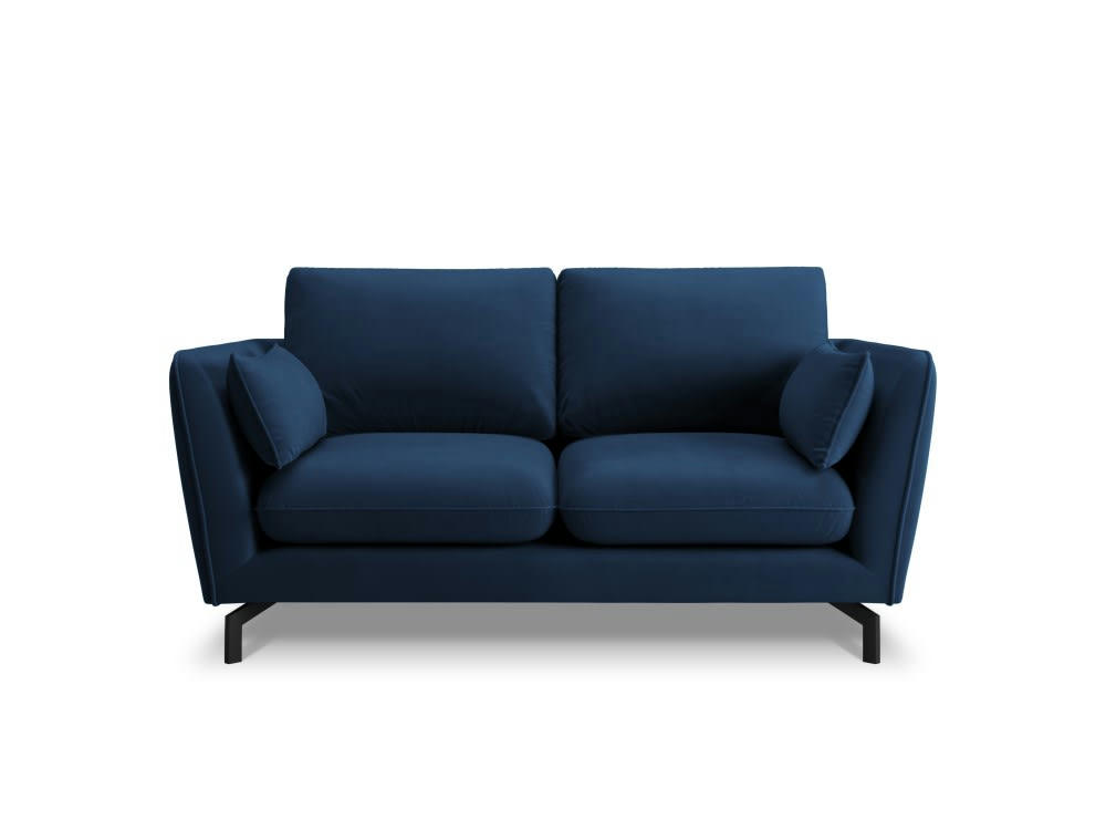 PODIUM - Canapé 2 places en velours bleu roi