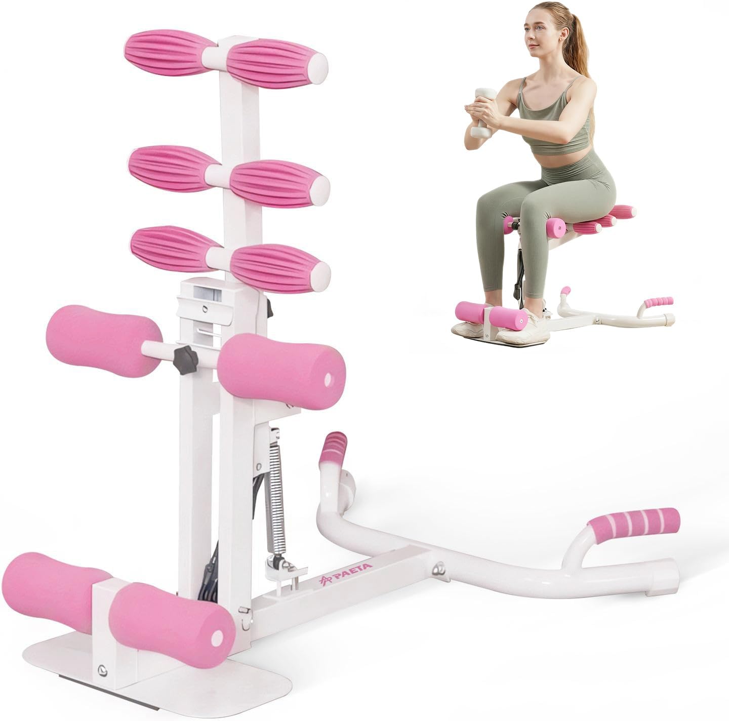 PAETA Squat Machine, Deep Squat Machine for Women, Glutes Workout Equipment with Adjustable Resistance Bands, Leg, Core & Ab Exercise Machine, Squat Assist Trainer for Home Gym