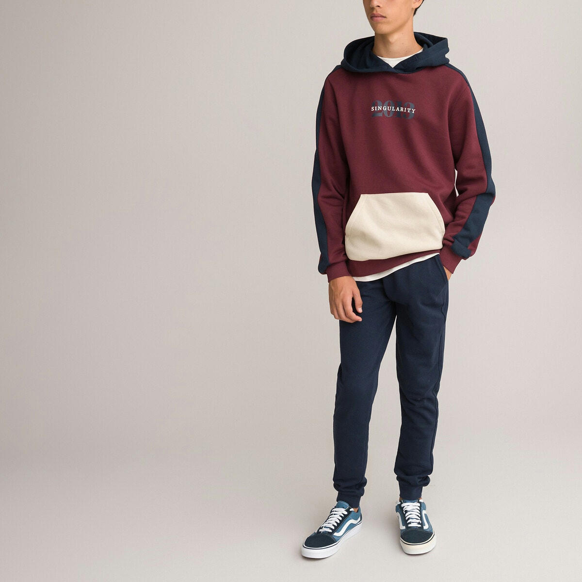 Sweat à capuche colorblock
