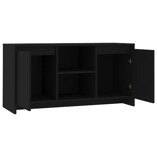 NNEVL TV Cabinet Black 102x37.5x52.5 cm Chipboard
