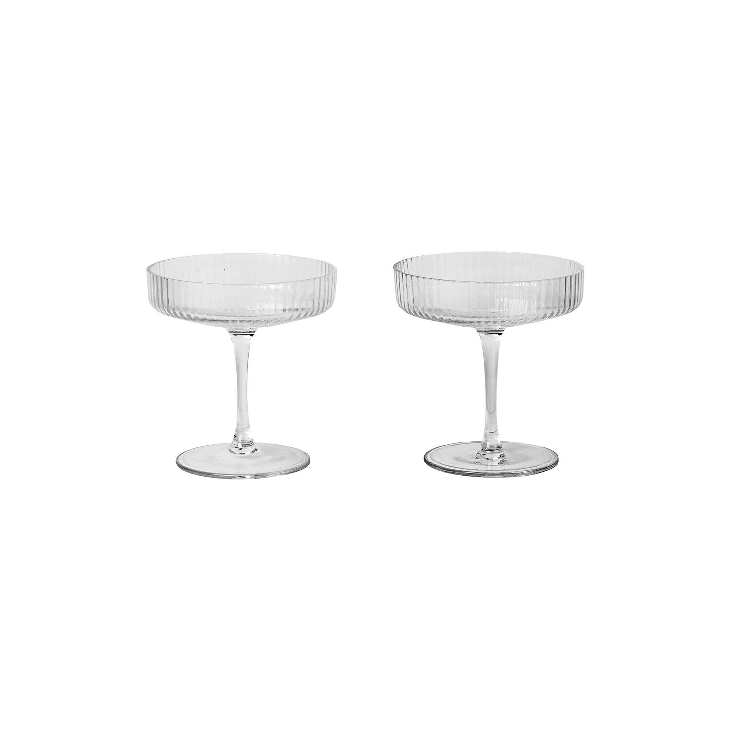 Ripple Champagne Saucers 2 pcs