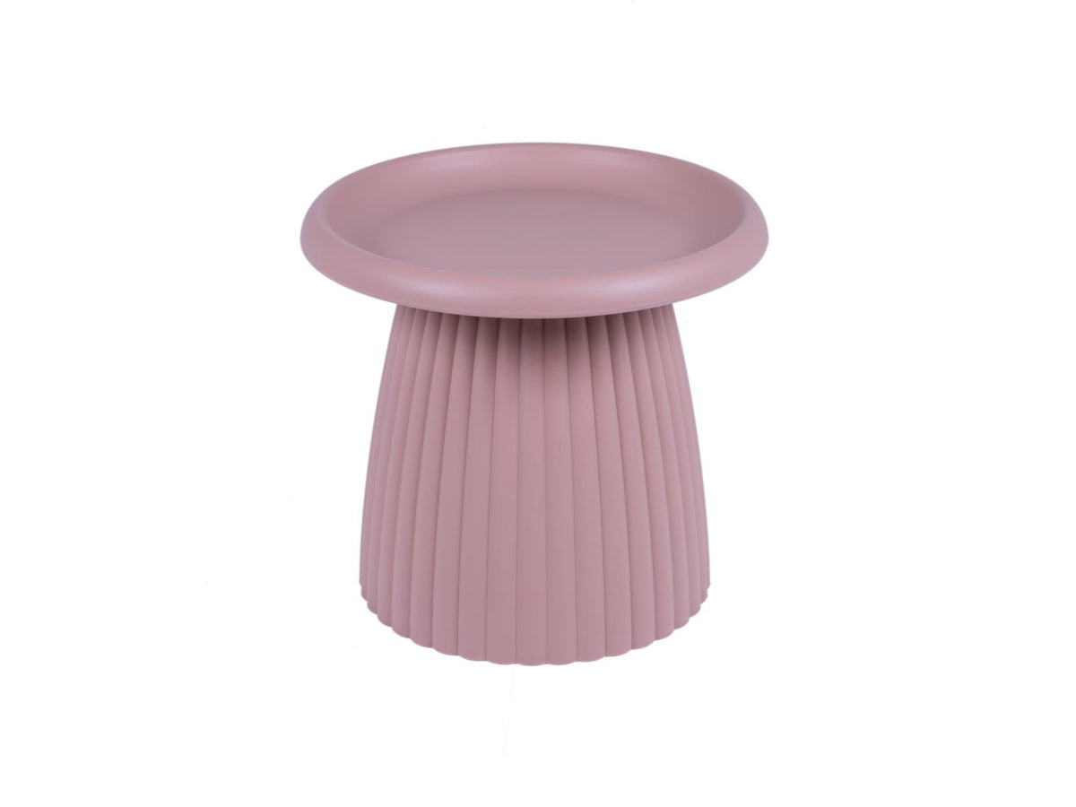 MaximaVida kunststof bijzettafel Mila rond 50 cm zalmroze
