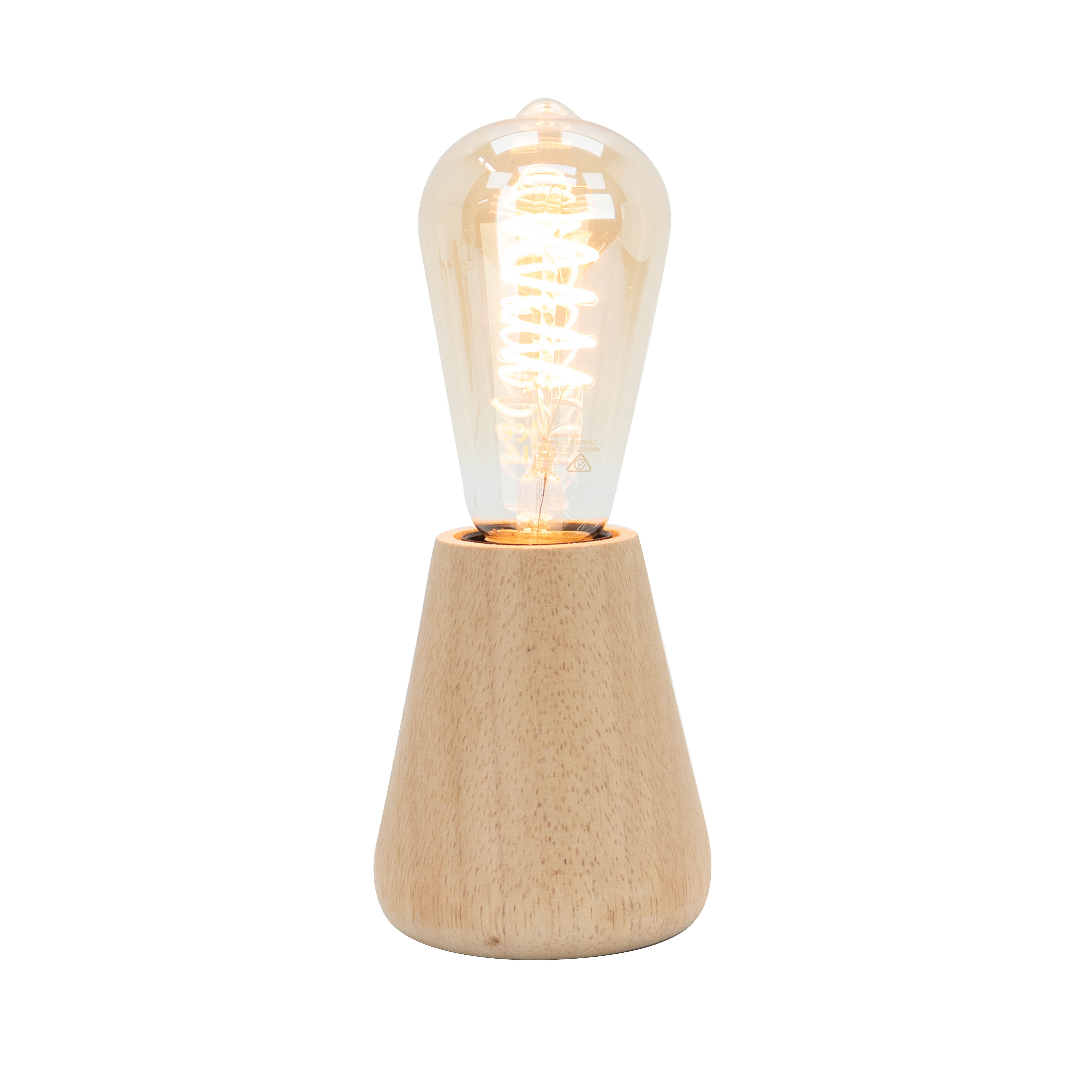 EGLO tafellamp Asby - e27 - 10 cm - lichtbruin - hout