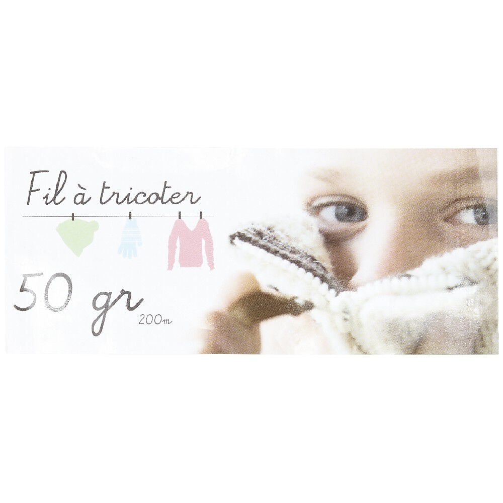 Pelote fil à tricoter acrylique 50g