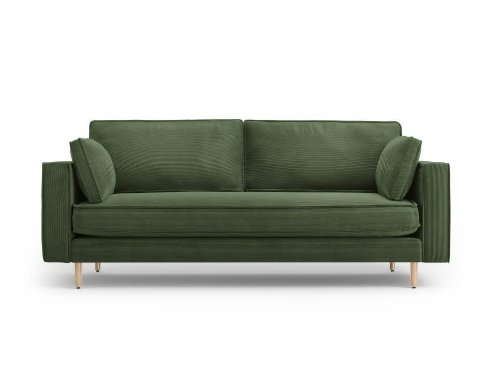 ALEXIS - Canapé 3 places en tissu structuré vert