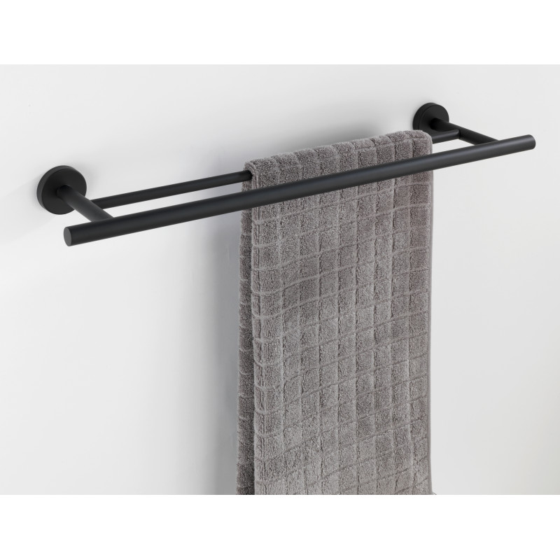 Porte-serviette Duo Bosio noir mat WENKO