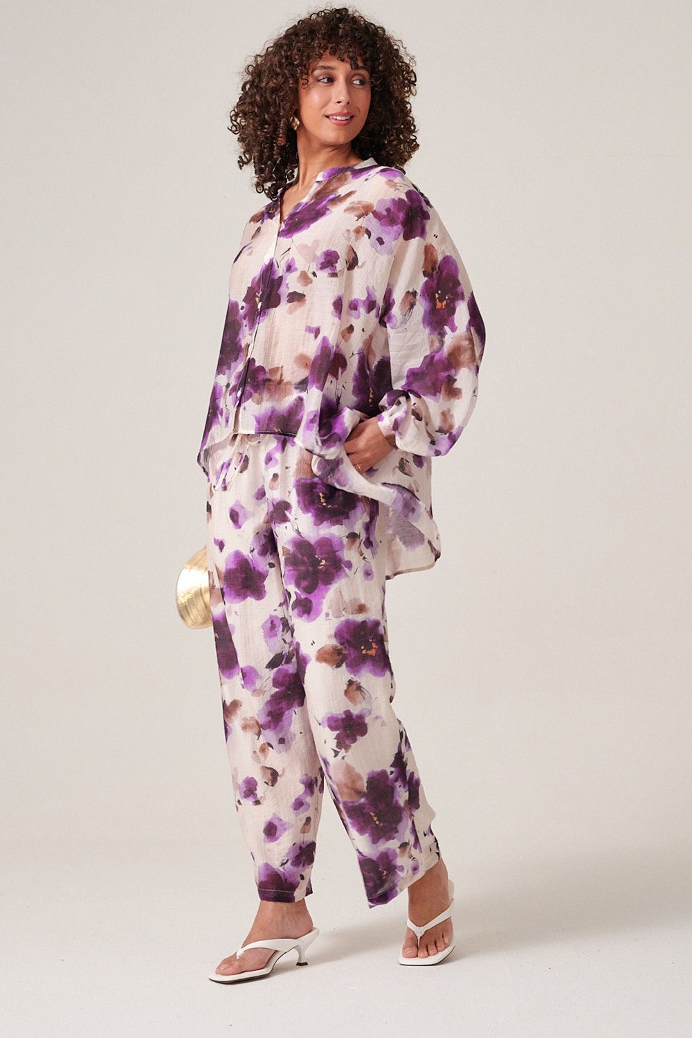 Klass. Floral Printed Loose Fit Shirt