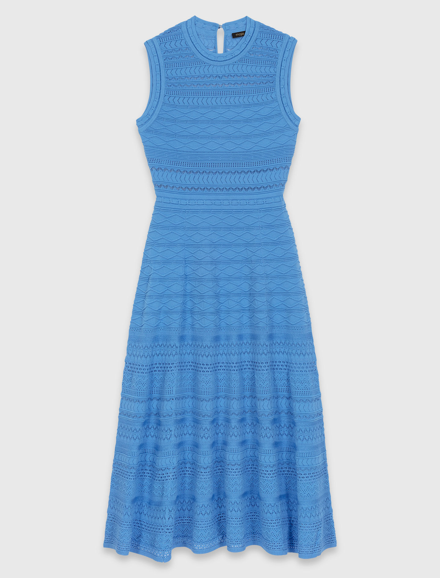 Robe longue en maille pointelle