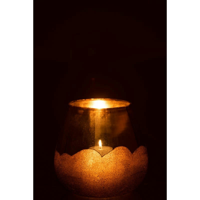 NEVADA - Photophore verre or H18cm