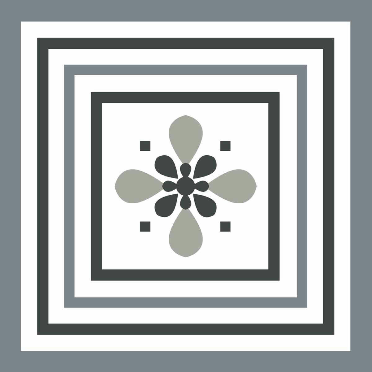 - Stickers carrelage 15 x 15 cm - Fleur de Lys Graphique