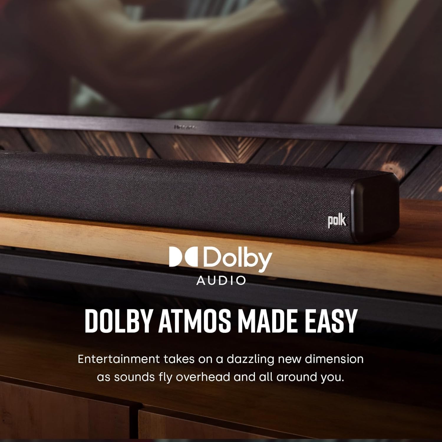 Polk Audio Signa S4 TV Sound Bar with Subwoofer - Dolby Atmos Audio VoiceAdjust & BassAdjust Technology  HDMI eARC  Wireless Subwoofer works with 8K  4K  & HD TVs  Bluetooth  Wireless Streaming