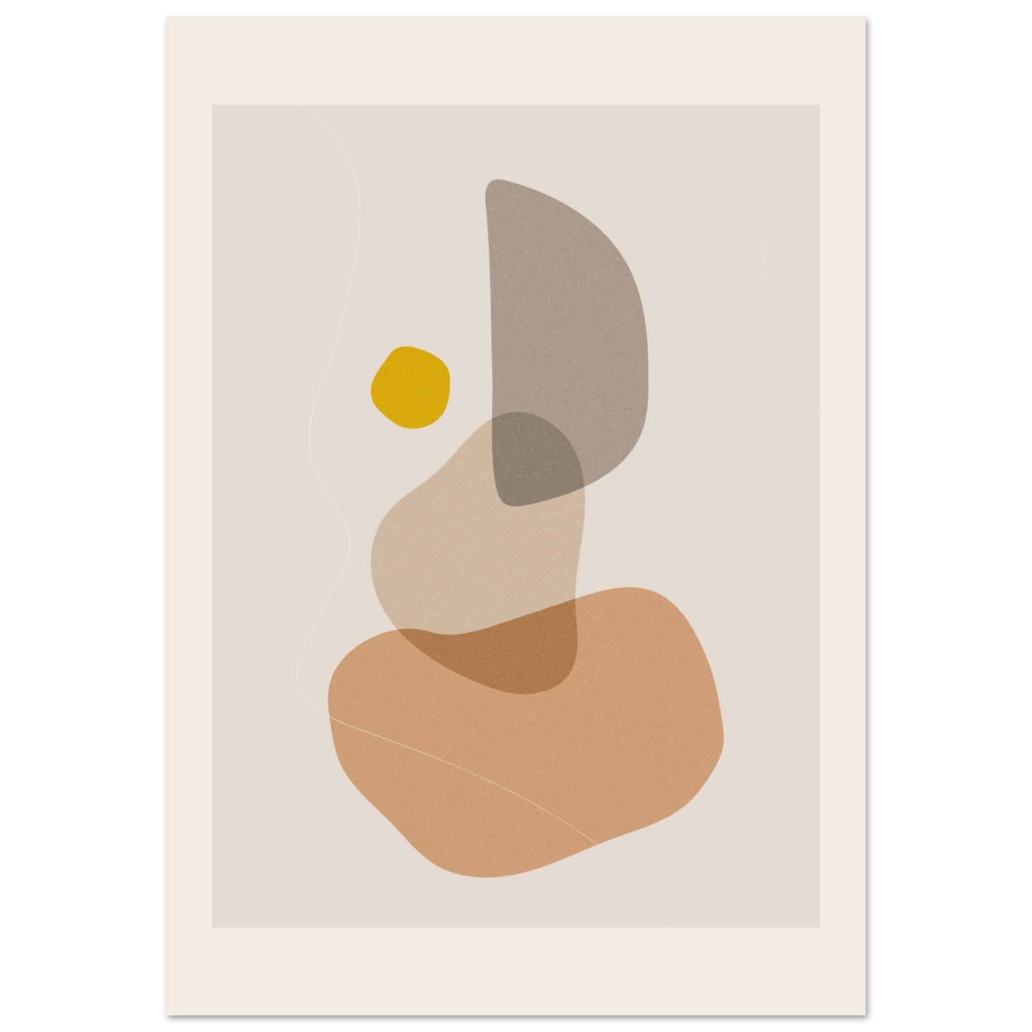 Artfulprints Boho wall art - Abstract earth II  poster 70x100 cm