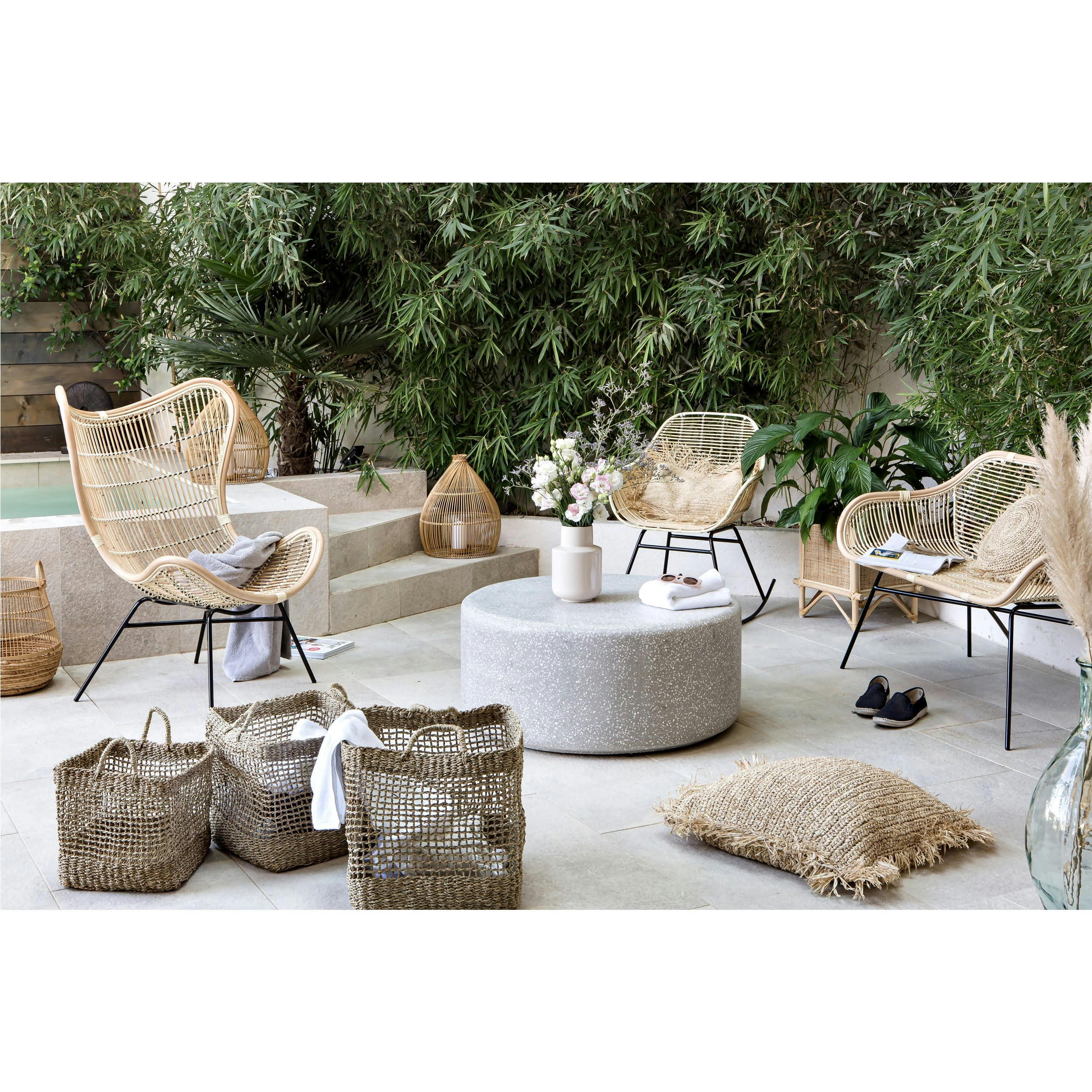 SCAR - Panier carré tressé en fibre naturelle (lot de 3)