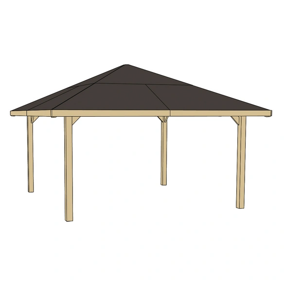 Pavillon »Paradies«, BxHxT: 433 x 314 x 433 cm