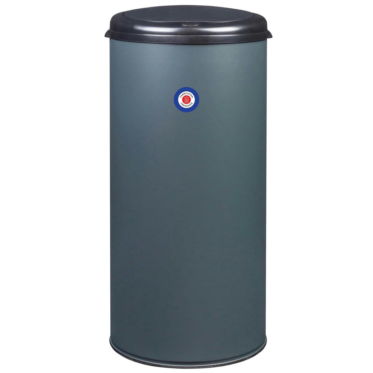 HANDTOUCH - Poubelle à ouverture par pression 45L en Métal Gris anthracite